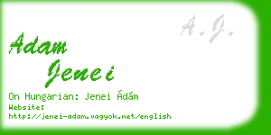adam jenei business card