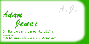 adam jenei business card
